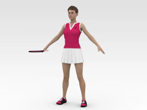 Tennis Player 3D Model