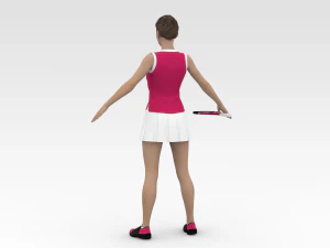 Tennis Player 3D Model