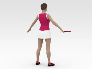 Tennis Player 3D Model