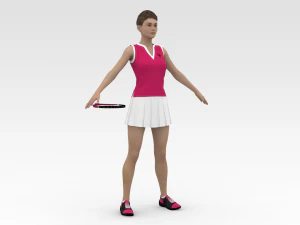 Tennis Player 3D Model