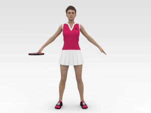 Tennis Player 3D Model