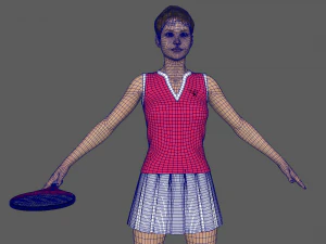 Tennis Player 3D Model