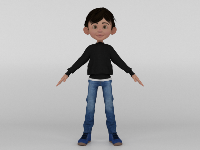 Toon Guy 3D 모델 .c4d .max .obj .3ds .fbx .stl .blend 