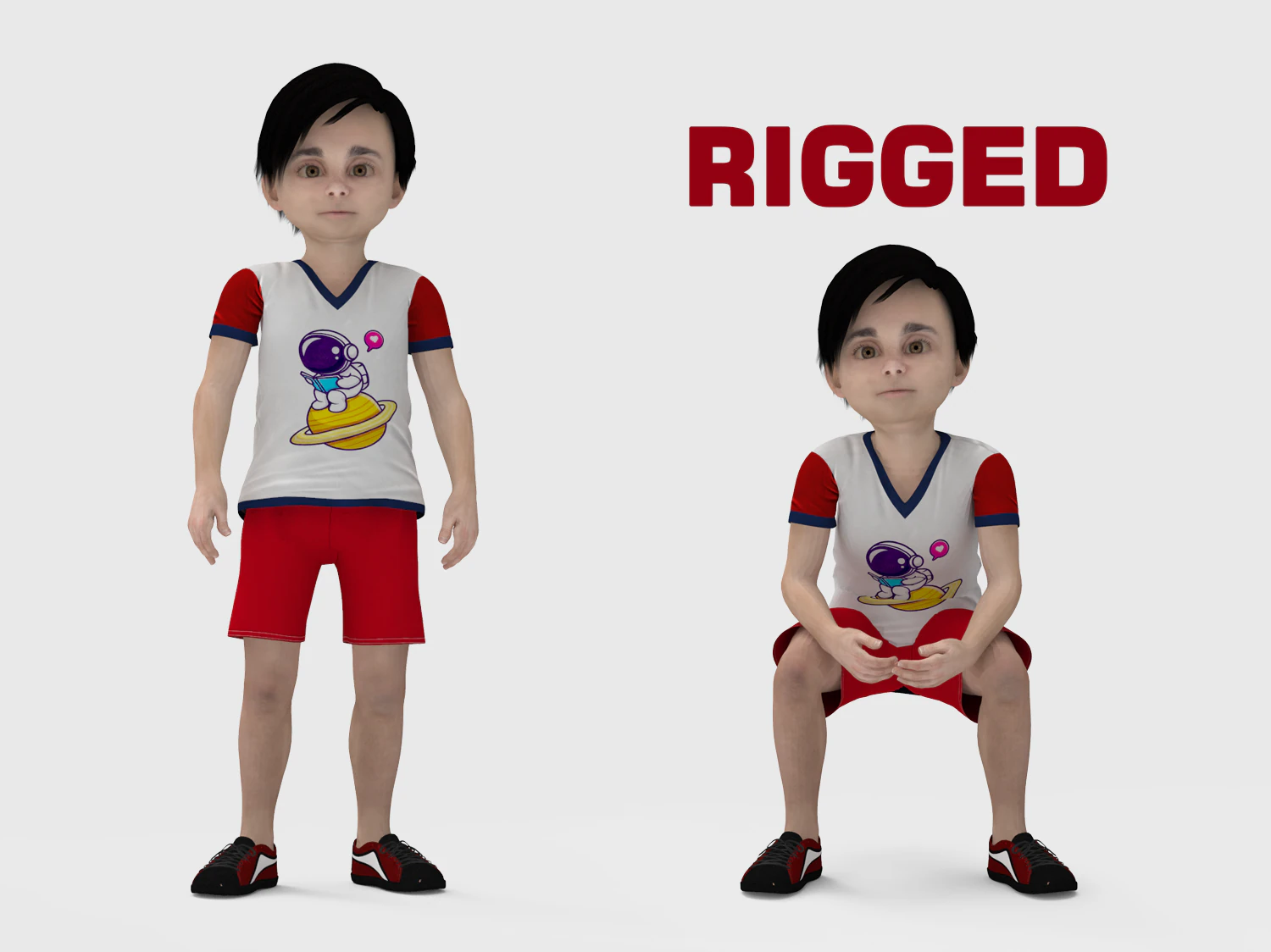 Toon boy 3D Model .c4d .max .obj .3ds .fbx .stl .blend 