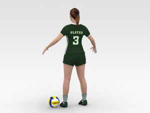 Volleyball Player 3D Model