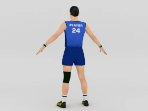 Volleyball Player 3D Model