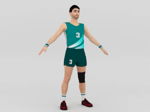 Jogador de voleibol Modelo 3D