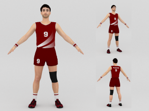 Volleyball Player 3D मॉडल