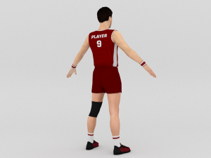 Volleyball Player 3D Model