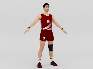 Volleyball Player 3D Model
