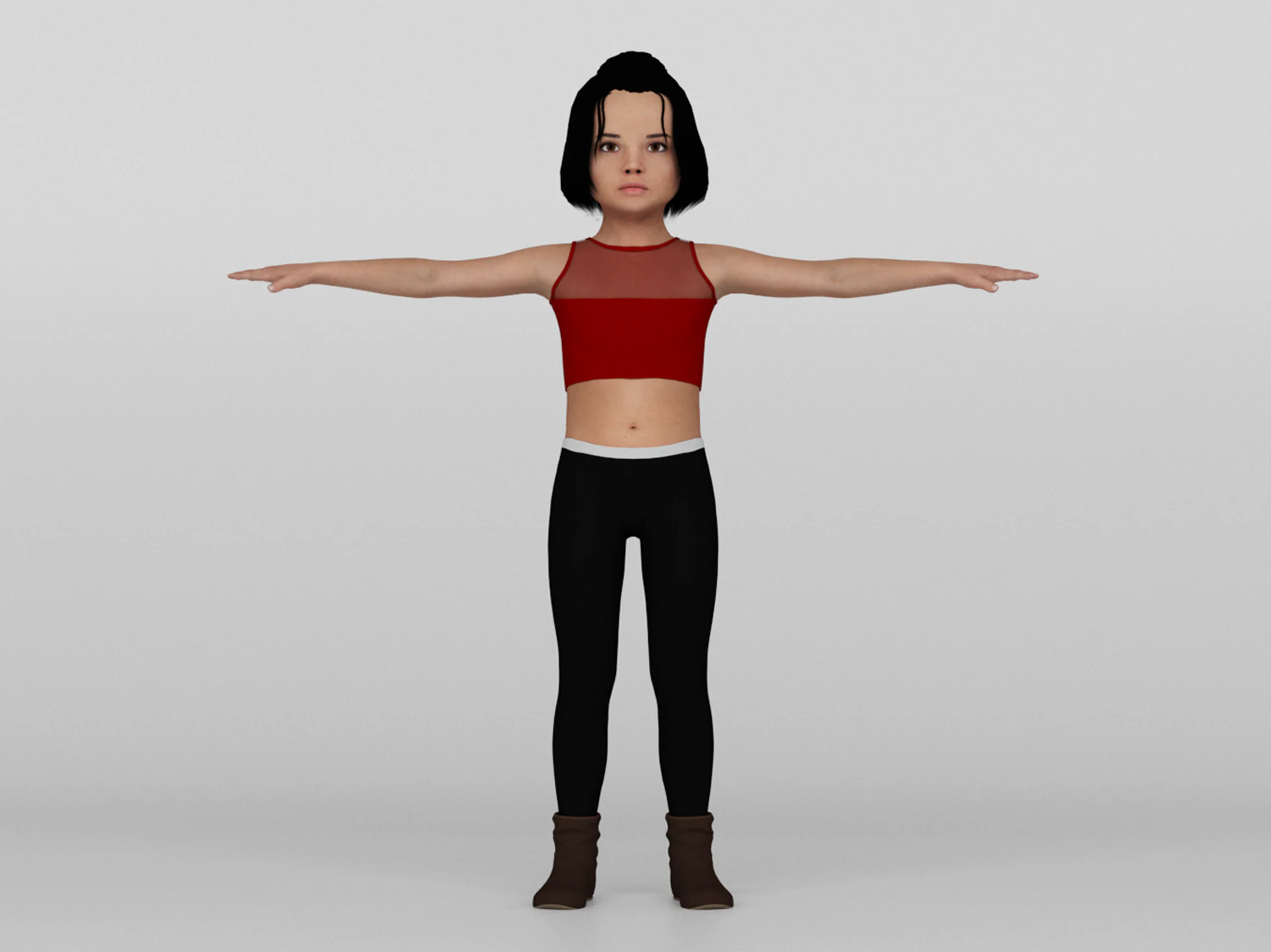 Junges M&auml;dchen 3D Modell .c4d .max .obj .3ds .fbx .stl .blend 