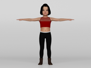 Young girl Modelo 3D