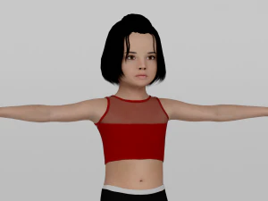 Junges M&auml;dchen 3D Modell