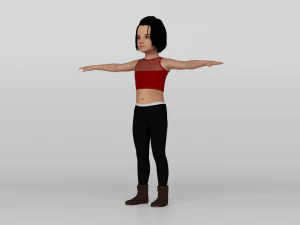 Junges M&auml;dchen 3D Modell