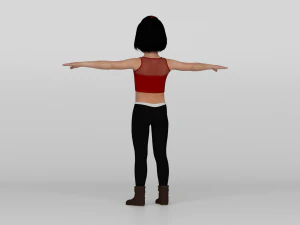 Junges M&auml;dchen 3D Modell