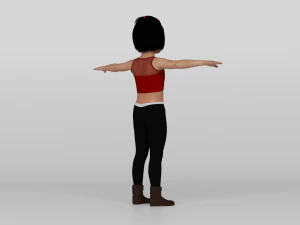 Junges M&auml;dchen 3D Modell