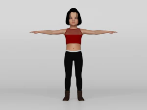 Junges M&auml;dchen 3D Modell
