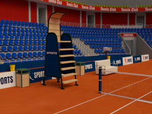 Est&aacute;dio de t&ecirc;nis Modelo 3D