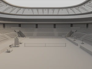 Est&aacute;dio de t&ecirc;nis Modelo 3D