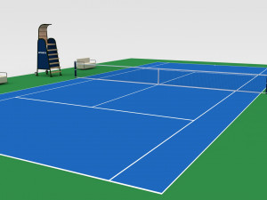 Tennis Court 3D मॉडल