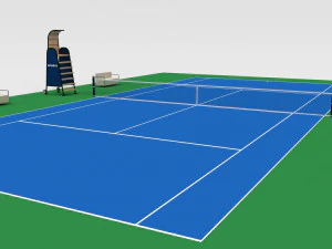 Tennis Court 3D Model