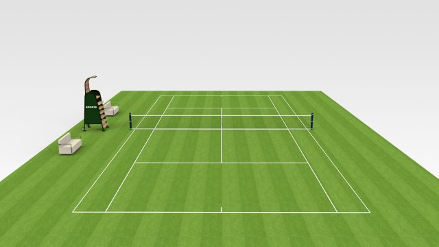 Tennis Court Modelo 3D .c4d .max .obj .3ds .fbx .stl .blend 