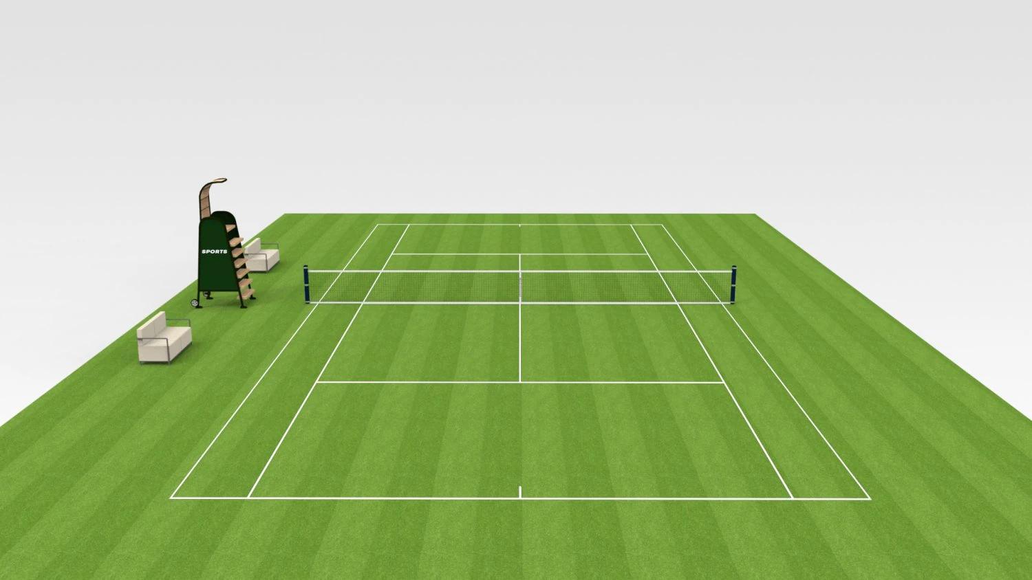 Tennis Court 3D Model .c4d .max .obj .3ds .fbx .stl .blend 