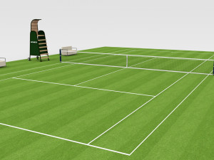 Tennis Court Modelo 3D