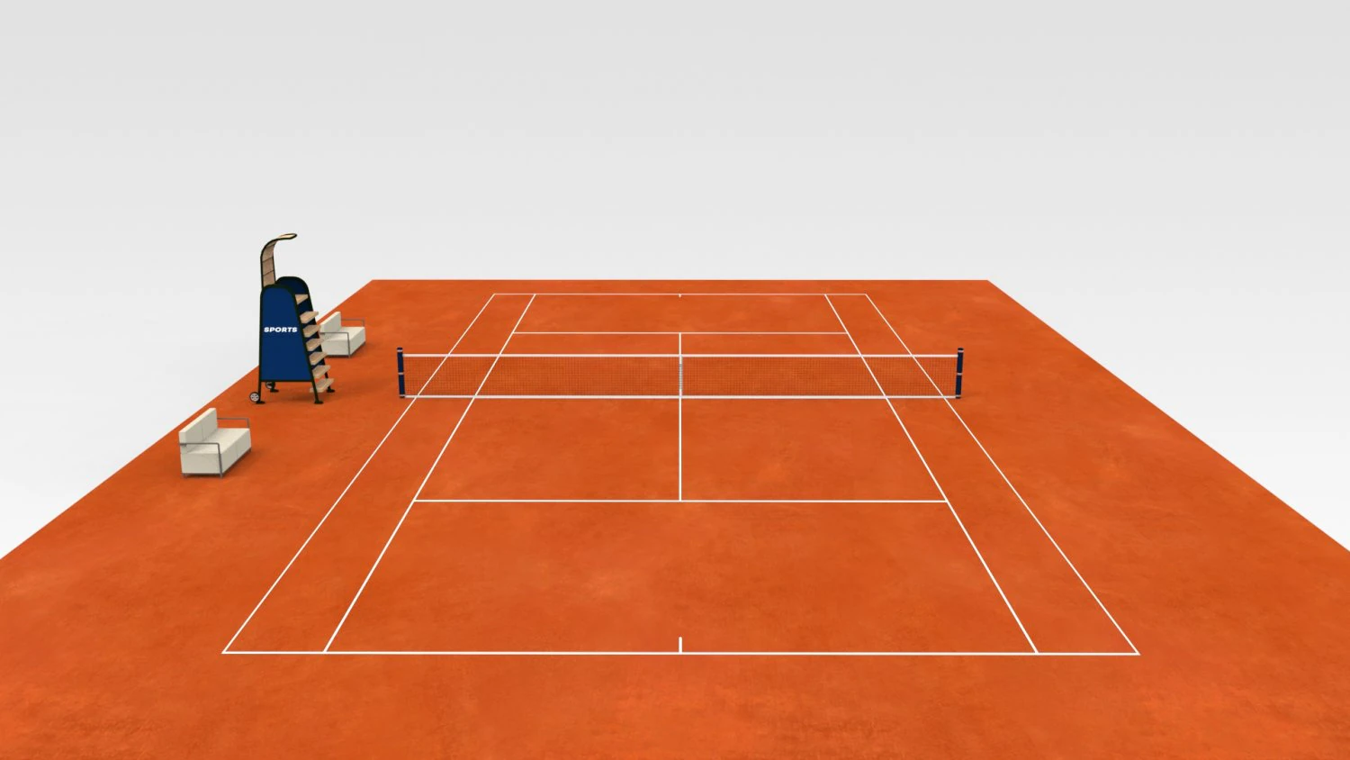 Tennis Court 3D Model .c4d .max .obj .3ds .fbx .stl .blend 