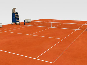 Tennis Court Modèle 3D
