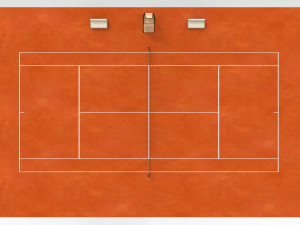 Tennis Court Modèle 3D