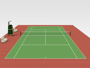 Tennis Court 3D मॉडल