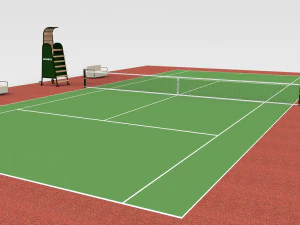 Tennis Court 3D Model