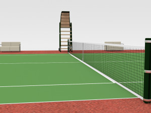 Tennis Court Model 3D