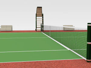 Tennis Court 3D Model