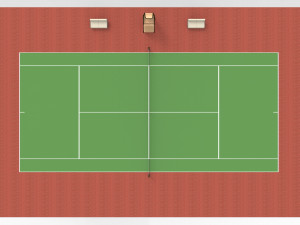 Tennis Court Model 3D