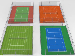 Tennis Court Collections 3D Model