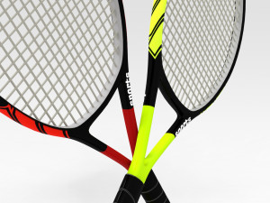 Tennis Racquet Set 3D Модель