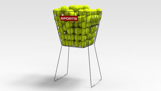 Tennisball Basket 3D-Modell .c4d .max .obj .3ds .fbx .stl .blend 