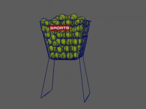 Tennisball Basket 3D Model