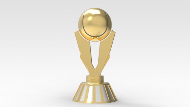 Tennis Trophy 3D Model .c4d .max .obj .3ds .fbx .stl .blend 