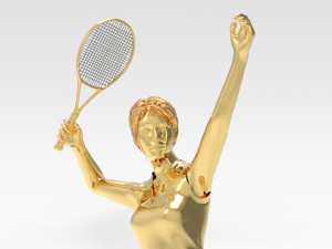 Tennis Trophy 3D Model