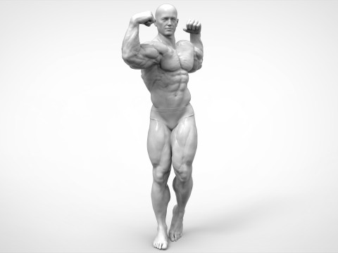Bodybuilder Pose Anatomy 3D Print Model