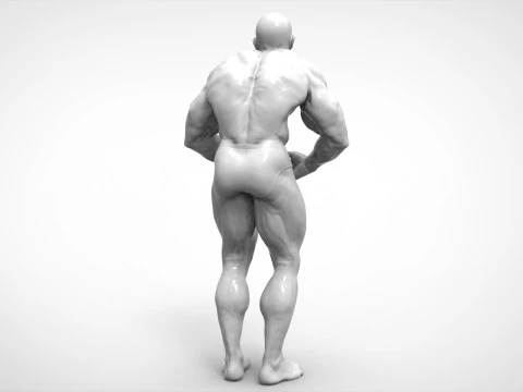 Bodybuilder Pose Anatomy 3D Print Model