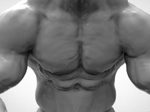 Bodybuilder Pose Anatomy 3Dプリントモデル