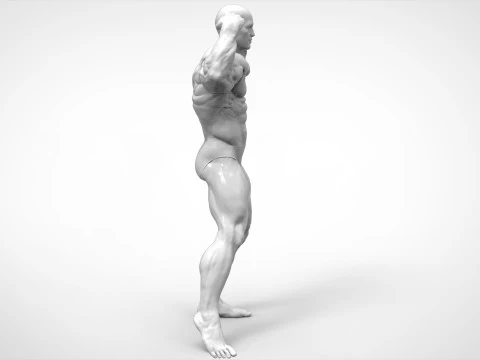 Anatomia della posa del bodybuilder Modello di stampa 3D