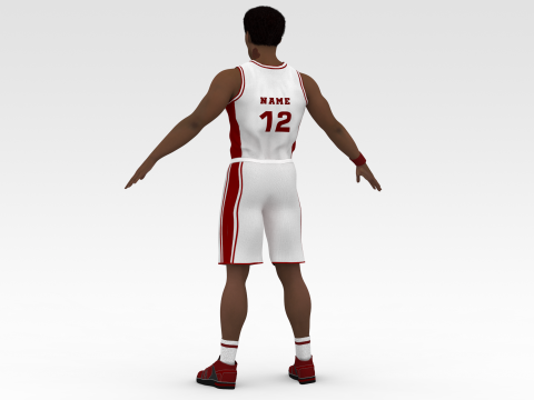 Basketball Player White Player 02 3D मॉडल