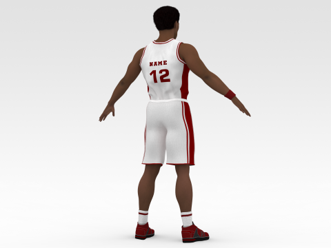 Basketball Player White Player 02 3D मॉडल