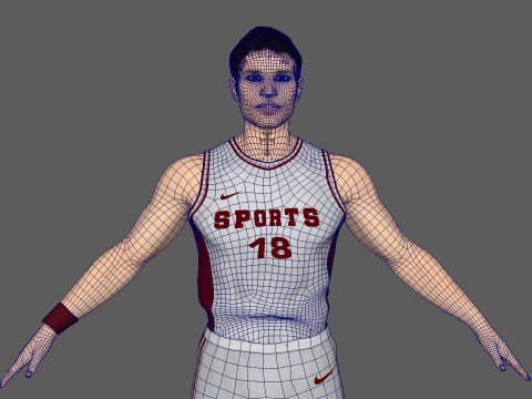 Basketball Player White Player 03 3Dモデル