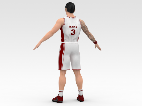 Basketball Player White Player 04 3D मॉडल